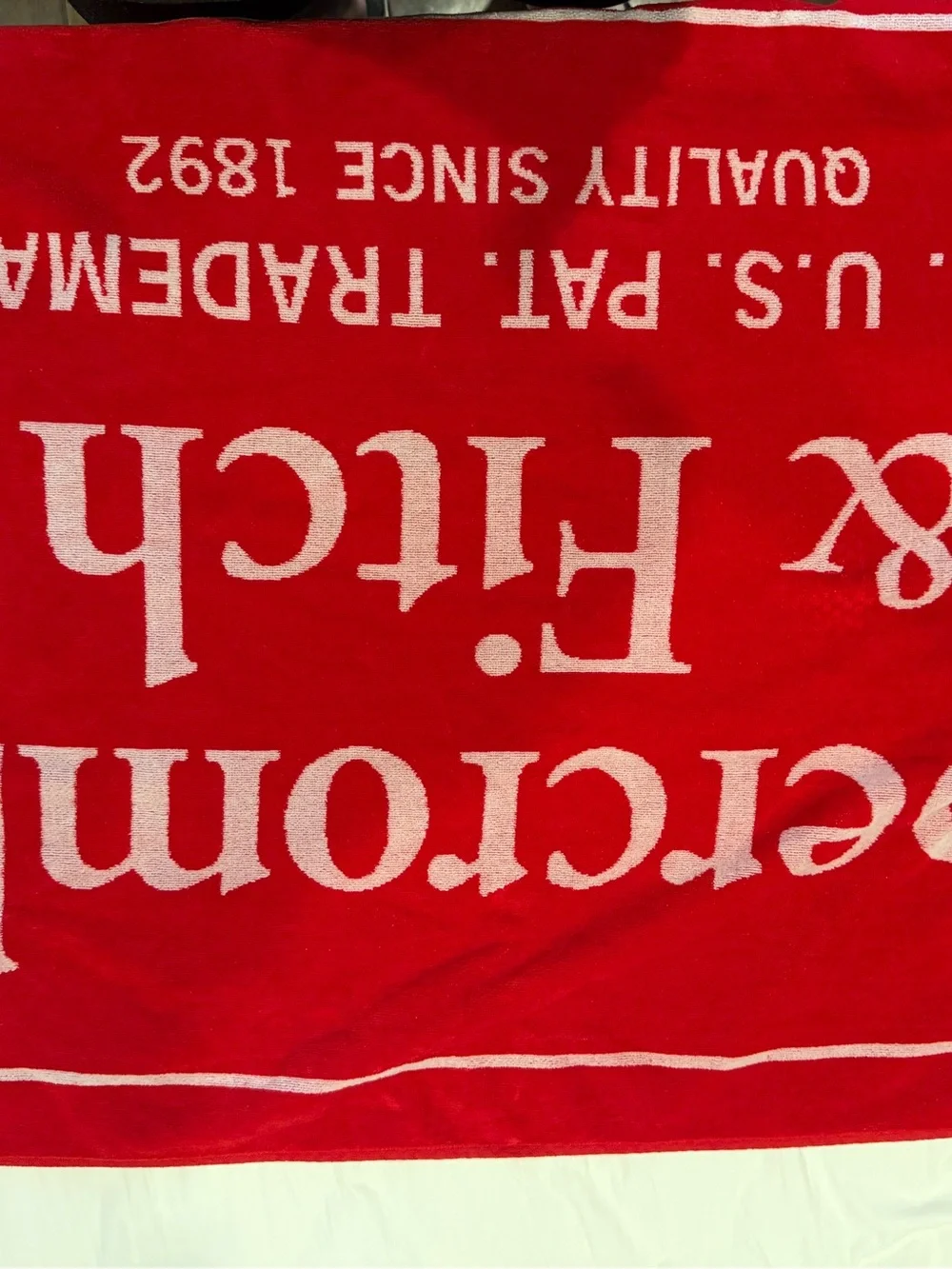 Abercrombie & Fitch Red Logo Beach Towel